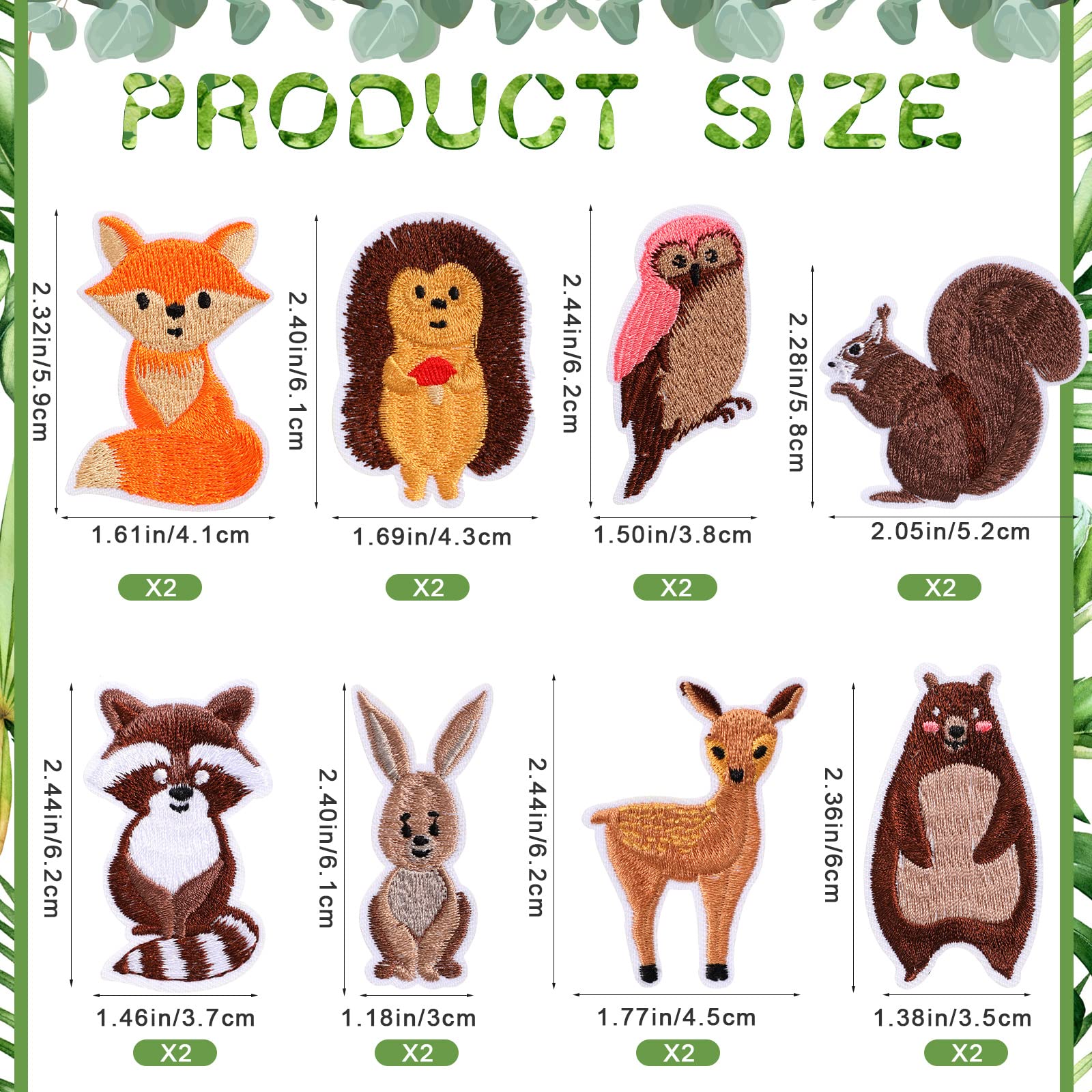 20 Piezas Parches Termoadhesivos, Apliques De Animales Del Bosque Para Coser, Juego De Costura Para Niño, Parches Para Planchar Para DIY Sombrero