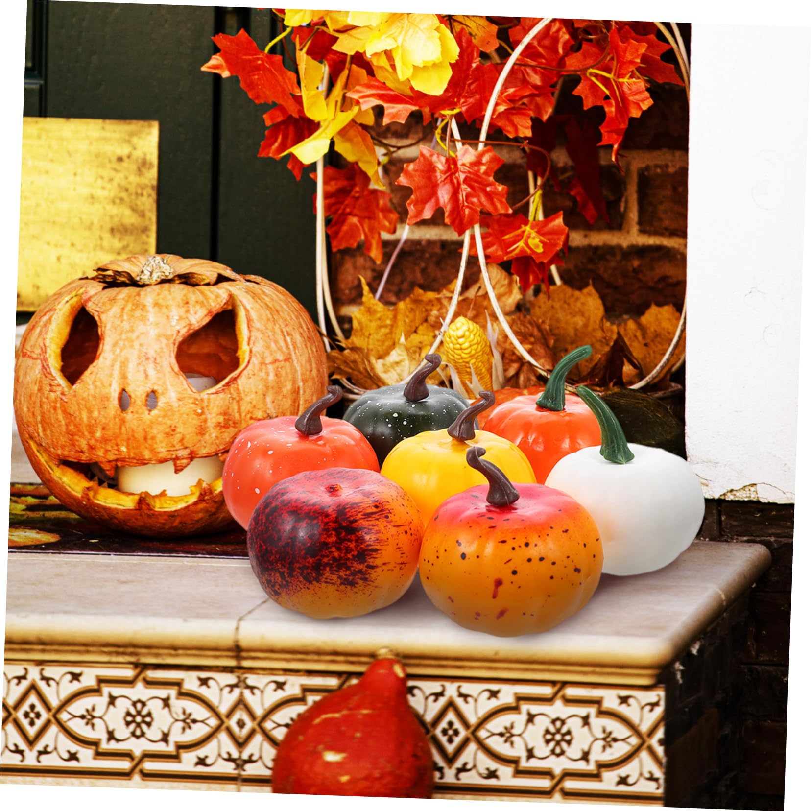 TOPBATHY 48 STK künstlicher Kürbis künstliche Kürbisse Halloween-Schaum- dekore auf dem Tisch Halloween Pumpkin Party-Requisiten -Modelle