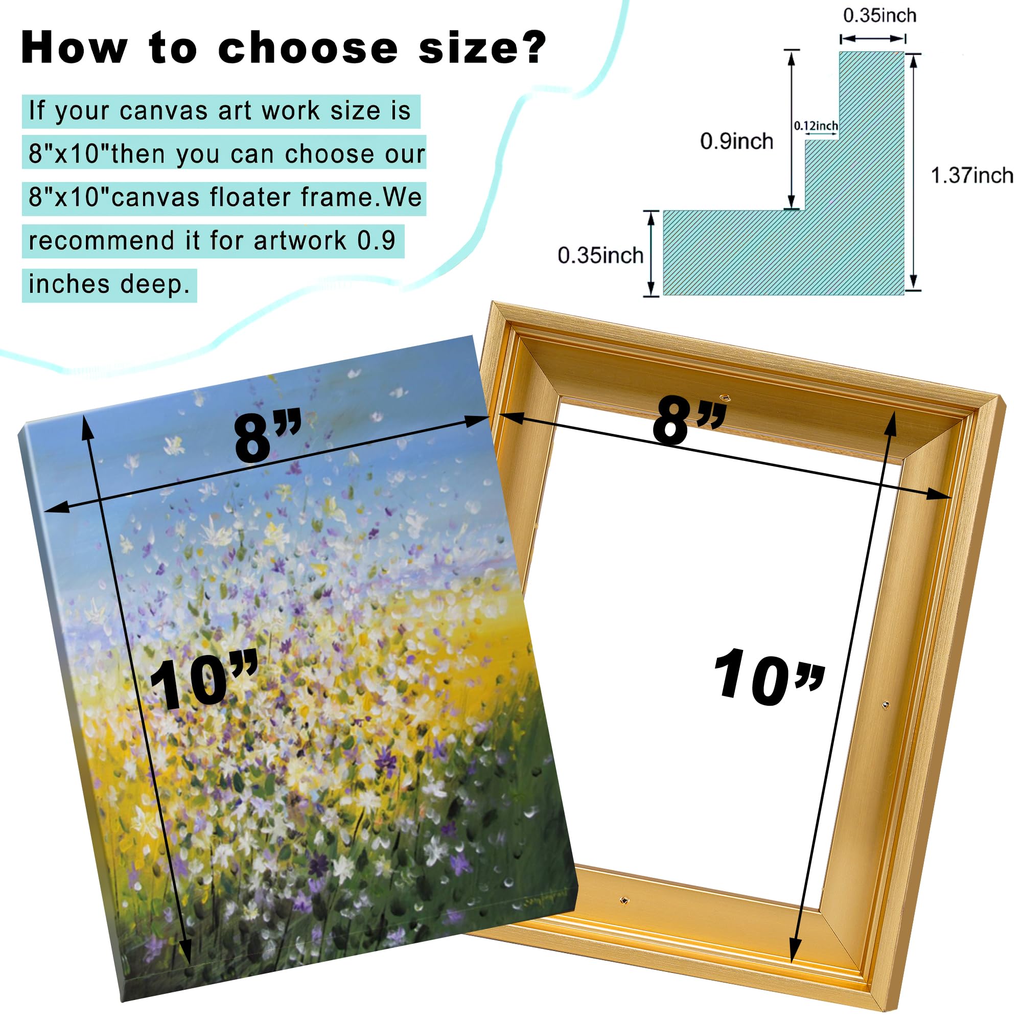 YIVIVEN Floater Frame for 8