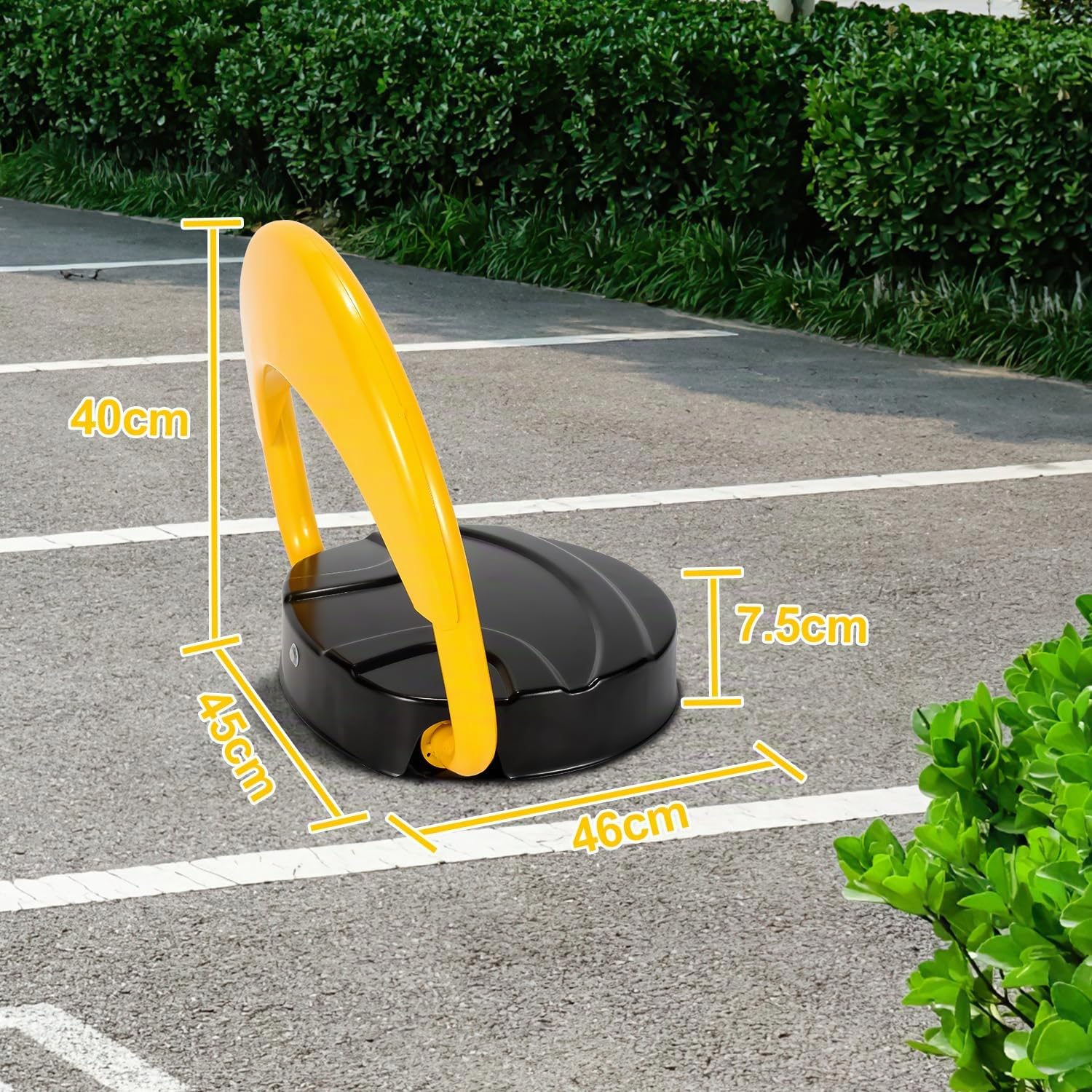 Barrière de parking avec télécommande,Barrière de parking pliable avec 2 télécommandes,Borne de parking anti-collision 180°, étanche Barrière de parking automatique