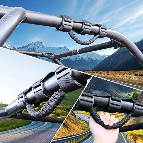 Miniatura 3 de Paquete de 2 asas de agarre para UTV, asas de agarre para rollos de 1.5 a 2 pulgadas para Honda, Teryx, Can-Am, UTV RZR ATV Polaris Ranger RZR XP900