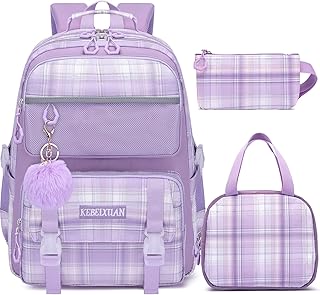 KEBEIXUAN Mochilas Escolares Niña, Personalizada Mochila Colegio Niña de 6 a 12 Años, Kawaii Ligeras Mochila de Niñas Esco...