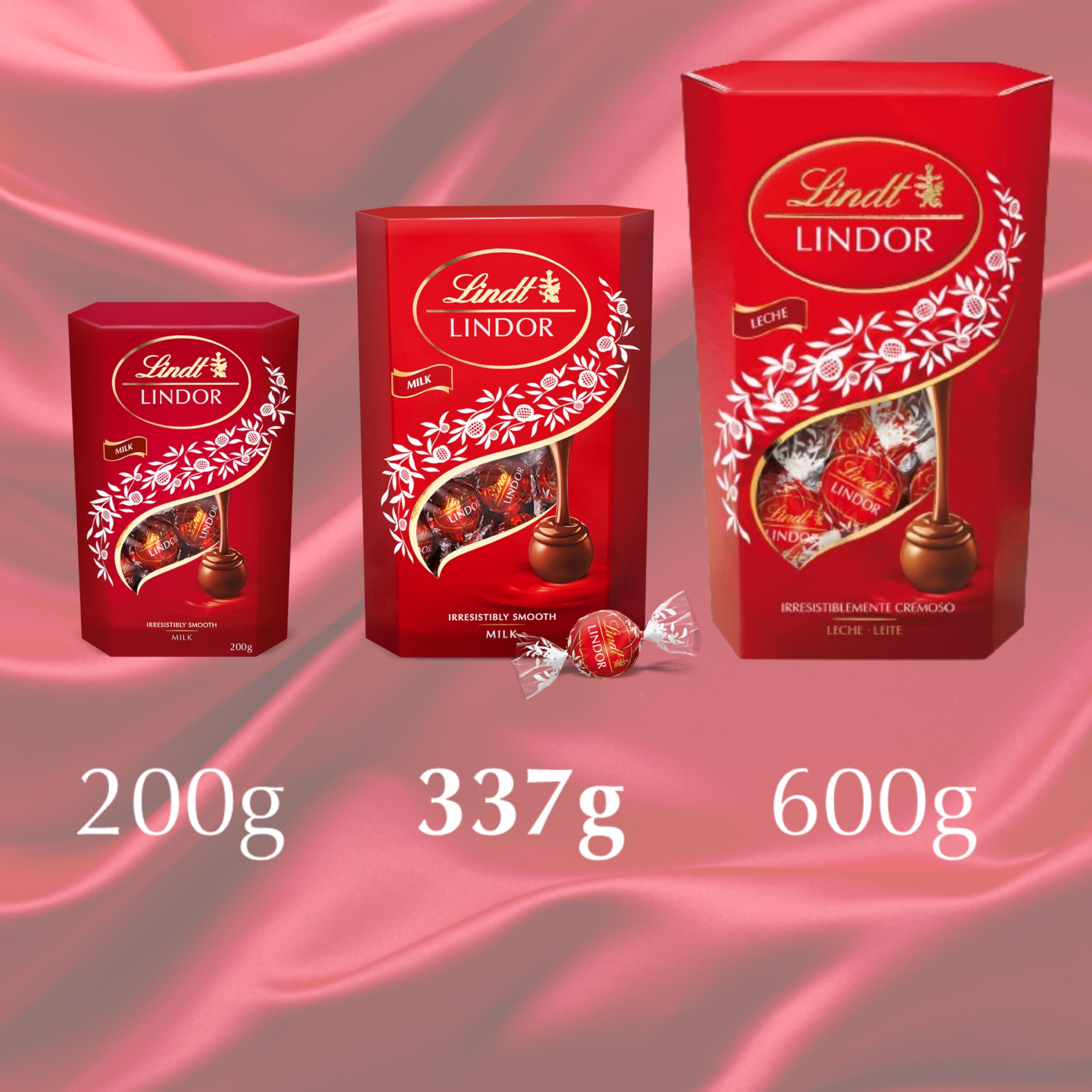 Lindt LINDOR CORNET bombones chocolate con leche 337 g 26 bombones