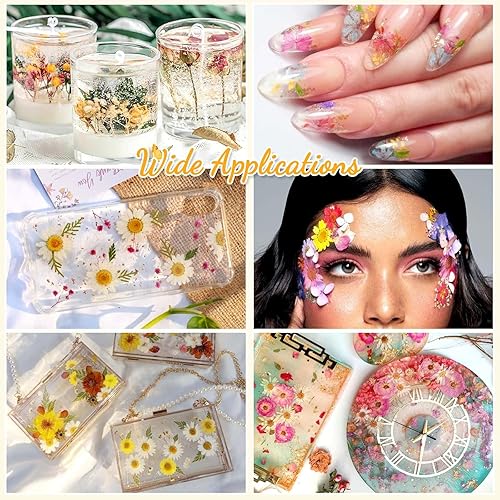 Miniatura 3 de 6 hojas de flores secas prensadas para manualidades, flores y hojas secas reales para álbumes de recortes, moldes de joyería de resina, velas y