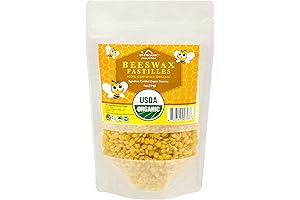 100% USDA Organic Yellow Beeswax Pastilles