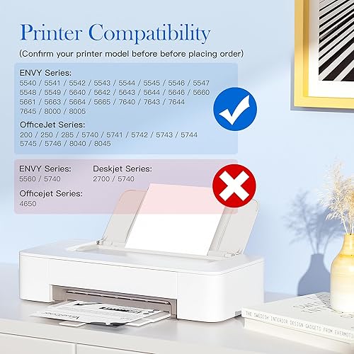 Miniatura 2 de Valuetoner 62XL - Cartuchos de tinta negros para HP Ink 62 para HP 62XL, cartuchos de tinta negros, funcionan con Envy 7640 7645 5660 5540 5544 5640