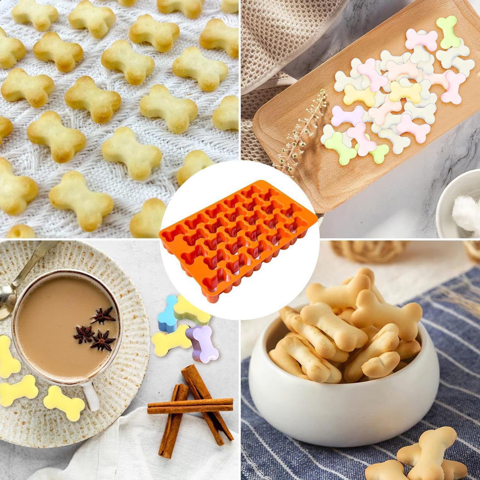 Casa FAI-DA-TE Biscotto Cookie Toast osso Tonalità Argento