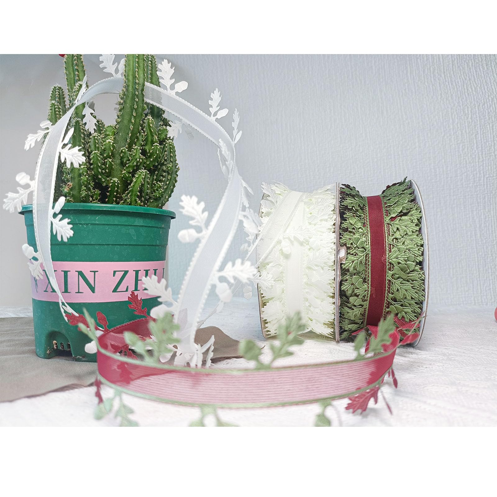 Guirlande Ruban De Feuilles Artificielles Or - 20 Métres (2 Rouleaux) Pour Décoration Mariage, Cadeaux & Fêtes