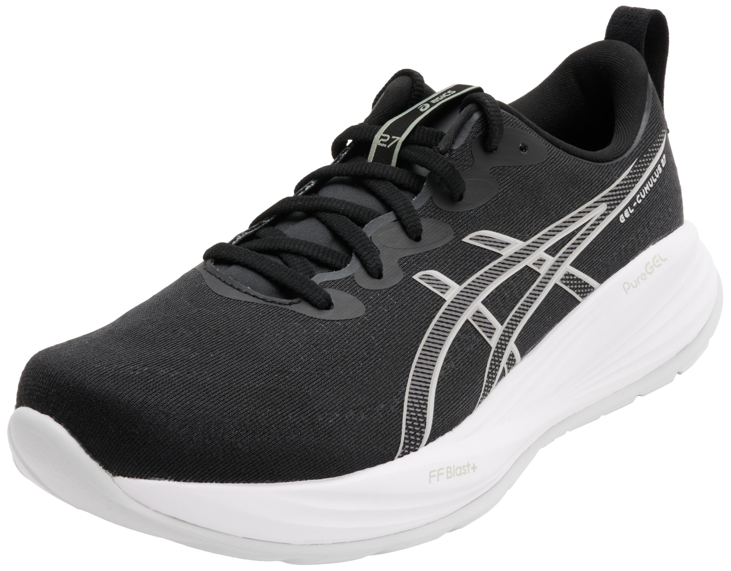 Asics Women's Gel-Cumulus 27 Running Shoes, Black/Concrete, 4