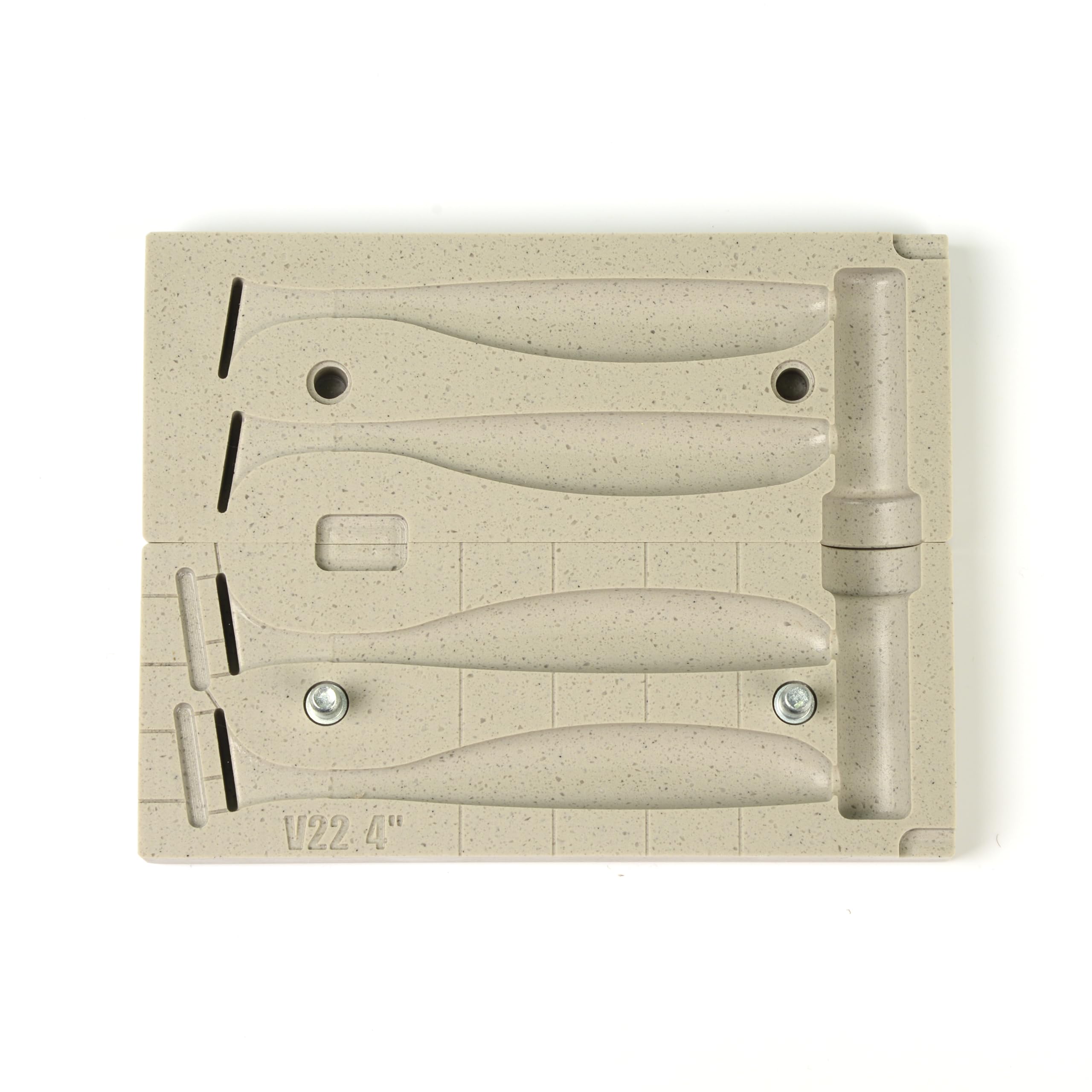 FatFish Cebo de Aluminio Molde bebé D Bomba Suave señuelo de plástico Making Inyección Moho do-it señuelos de Pesca, 3,65 "