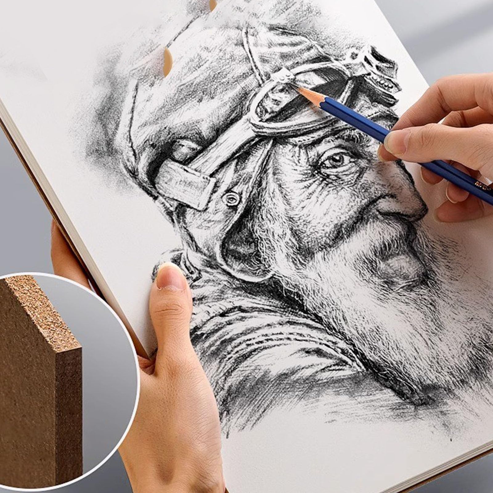 Bloc à dessin, carnet de croquis, papier 160 g/m², parfait pour les croquis de médias mixtes et la peinture à l'aquarelle, carnet de croquis de qualité artistique pour artistes