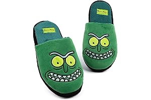 Pantuflas divertidas para hombres Pickle Rick