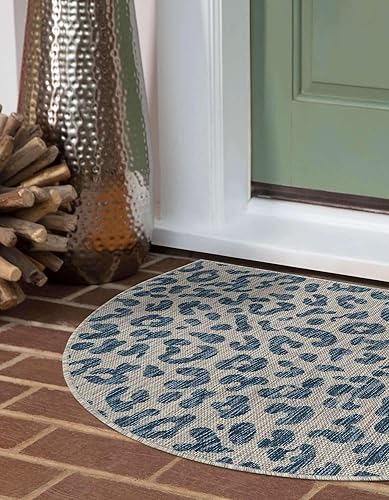 Miniatura 9 de Unique Loom Outdoor Safari Collection - Alfombra de área (3 pies 3 pulgadas, redonda, gris clarogris)