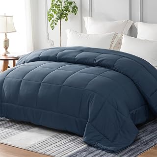 Bettdecke ohne Bezug 220x240 cm 4 Jahreszeiten Steppdecke Marineblau