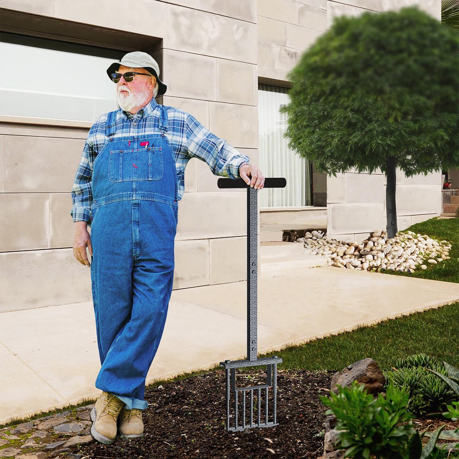 Aérateur De Pelouse Pointe Manuel De Défeutrage pour Gazon De Jardin