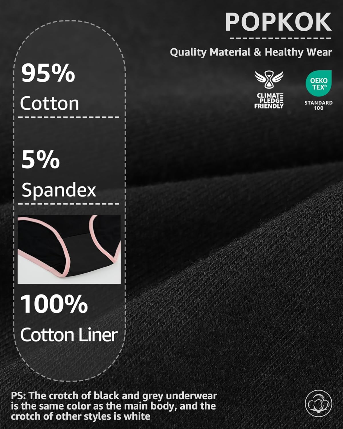 POPKOK Teen Girls Underwear Cotton Brief Panties 6 pack - Image 4