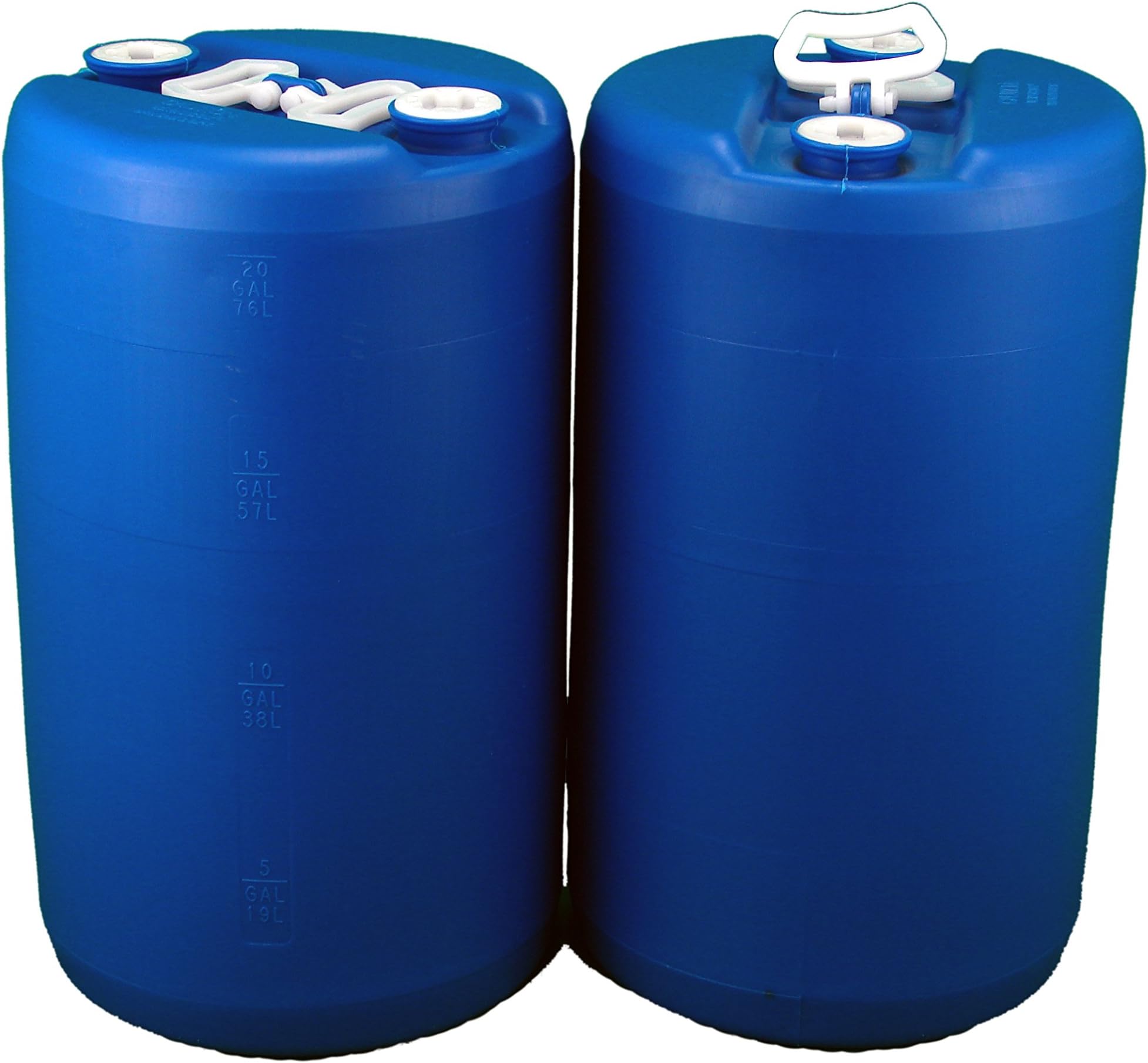 20 Gallon Emergency Water Storage Drum, 2 Pack, Blue - New! - Boxed!
