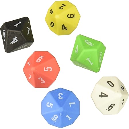 Amazon Com 10 Sided Dice 6 Pack Toys Games