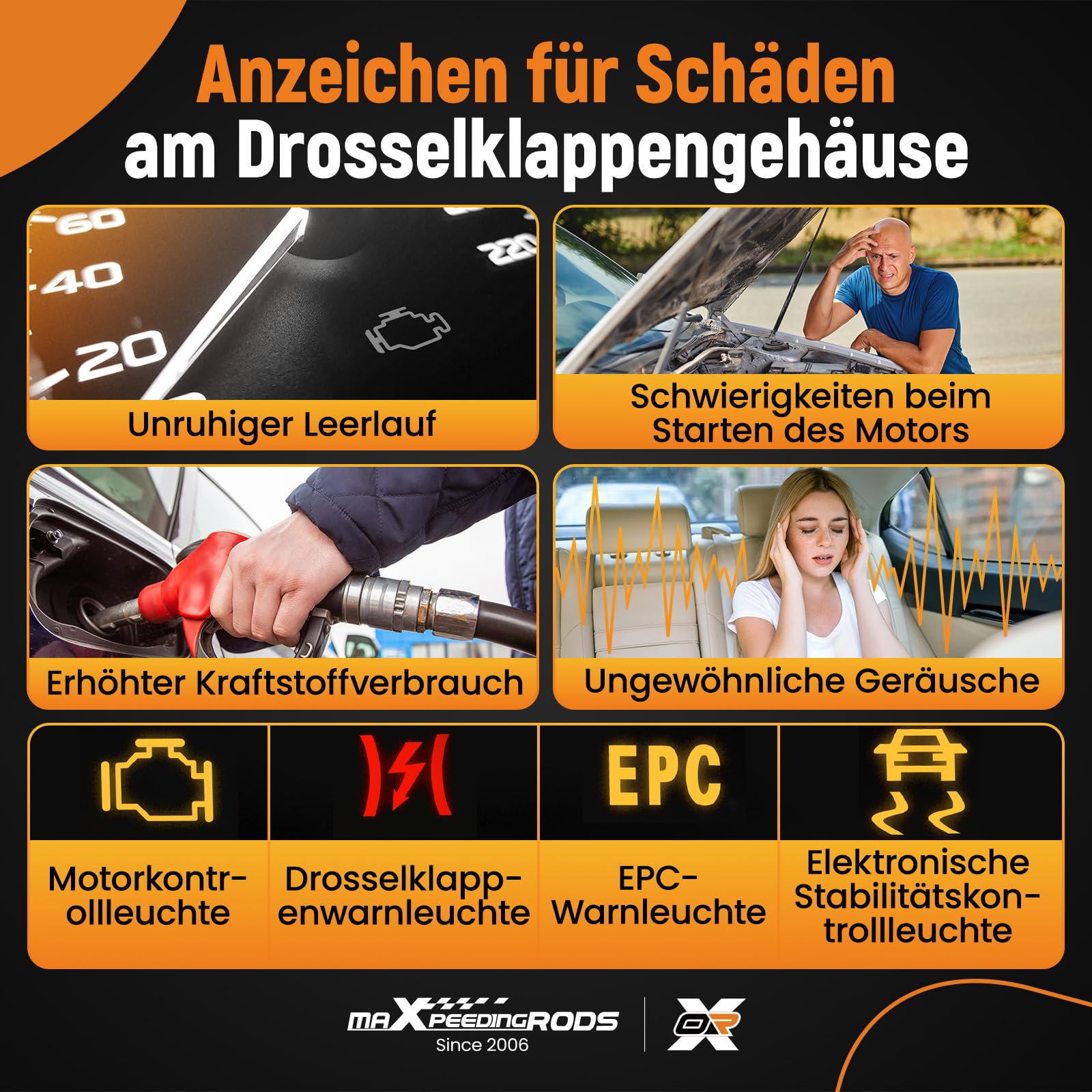 maXpeedingrods Drosselklappe Steuerklappe Luftversorgung 5 für A6 4F 2.7 3.0 059145950A