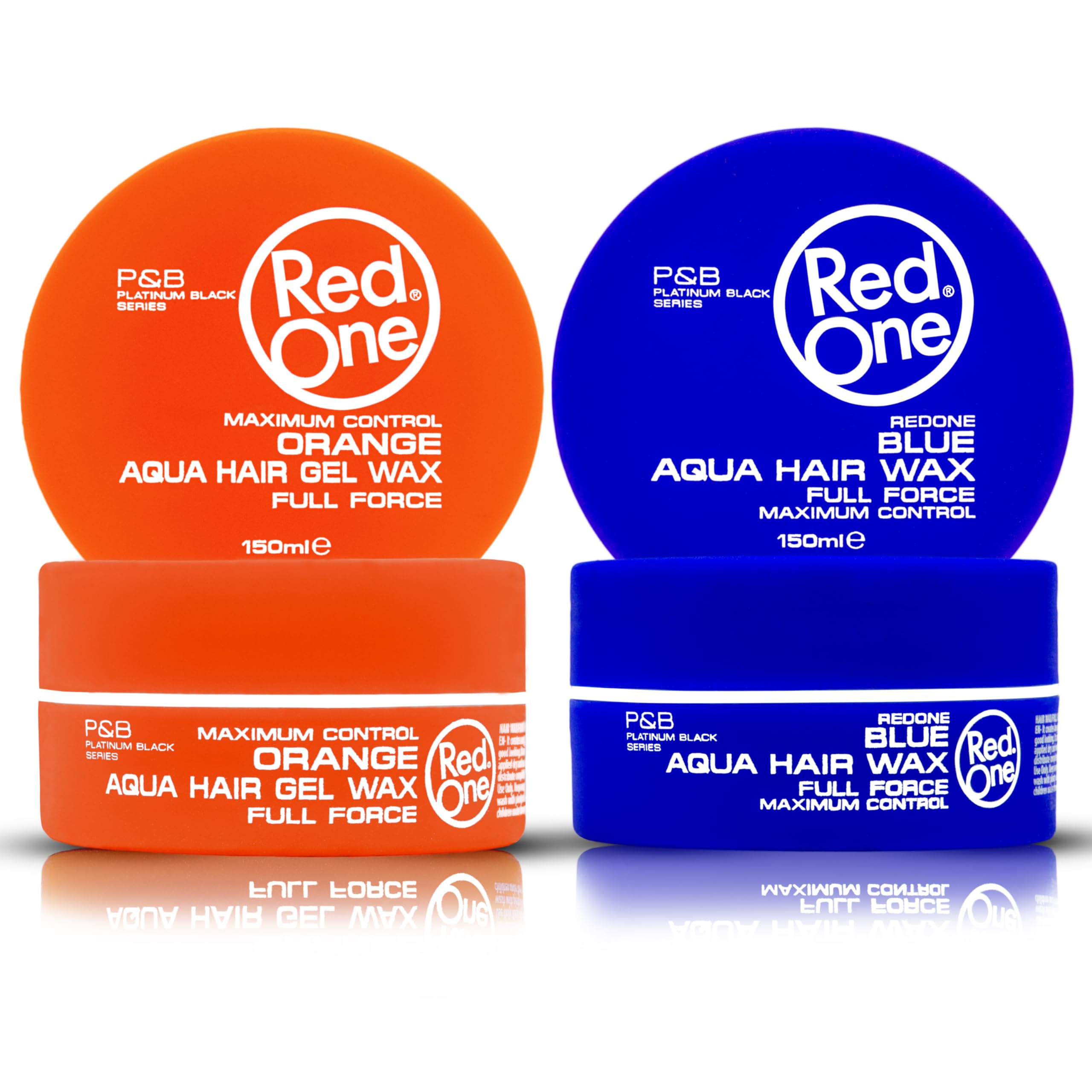 Cera Aqua Redone Hair Styling Azul y Blanco 150 ml | Aroma a Chicle | Fijación Fuerte | Máximo Control | Fijación Ultra | Cera para Cabello para Mujer y Hombre (2 Unidades)