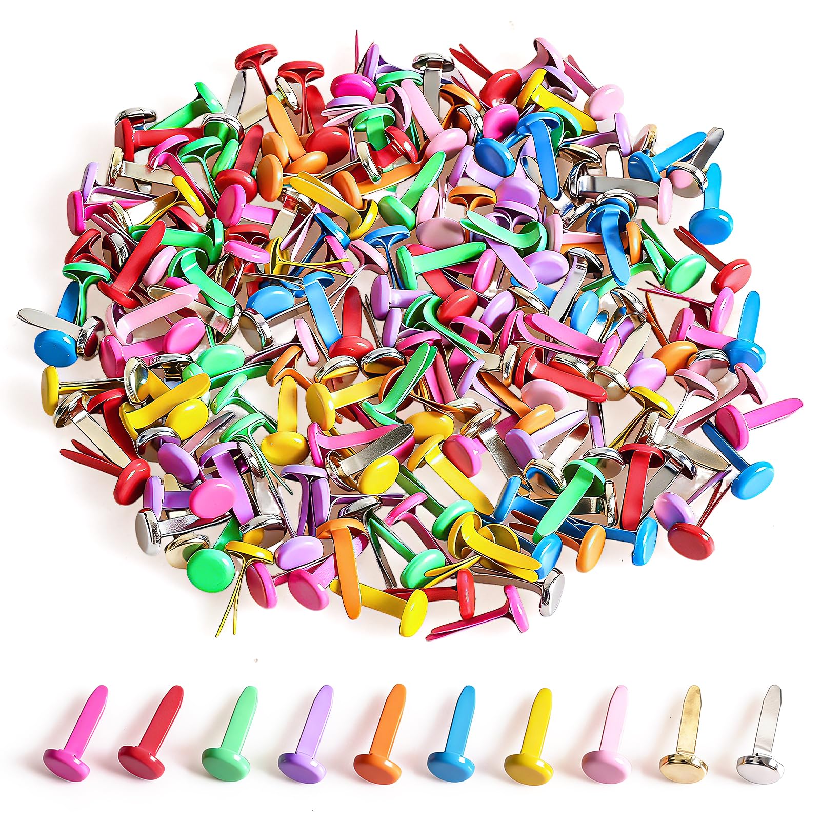 moinkerin 200 stuks mini ronde vlechten, patroonklemmen, metaal, zwarte vlechten, 8 x 14 mm, gebruikt voor scrapbooking, papier, briefklemmen, knutselen, knutselen, doe-het-zelf kunsthandwerk