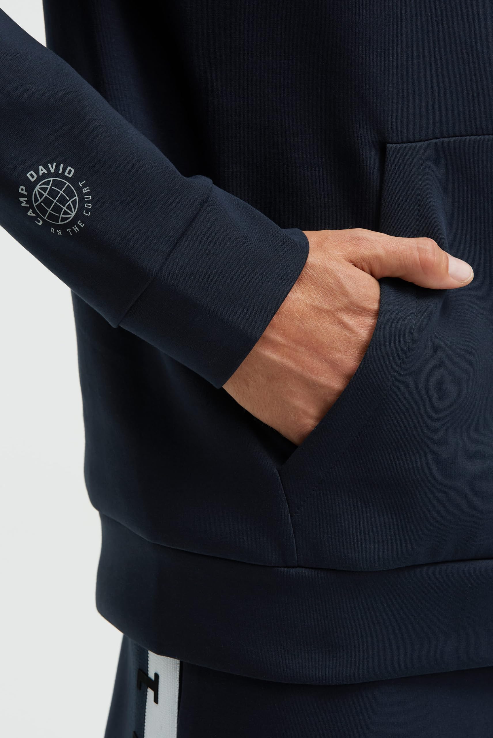 Camp David Herren Hoodie aus Interlock mit Frontprint