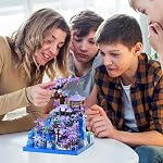Cherry Blossom Tree House Micro Mini Building Block Sets, Japanese Architecture Peach Blossom Pond Micro Bricks Building Kit with Light for Adults(2500+Pieces)