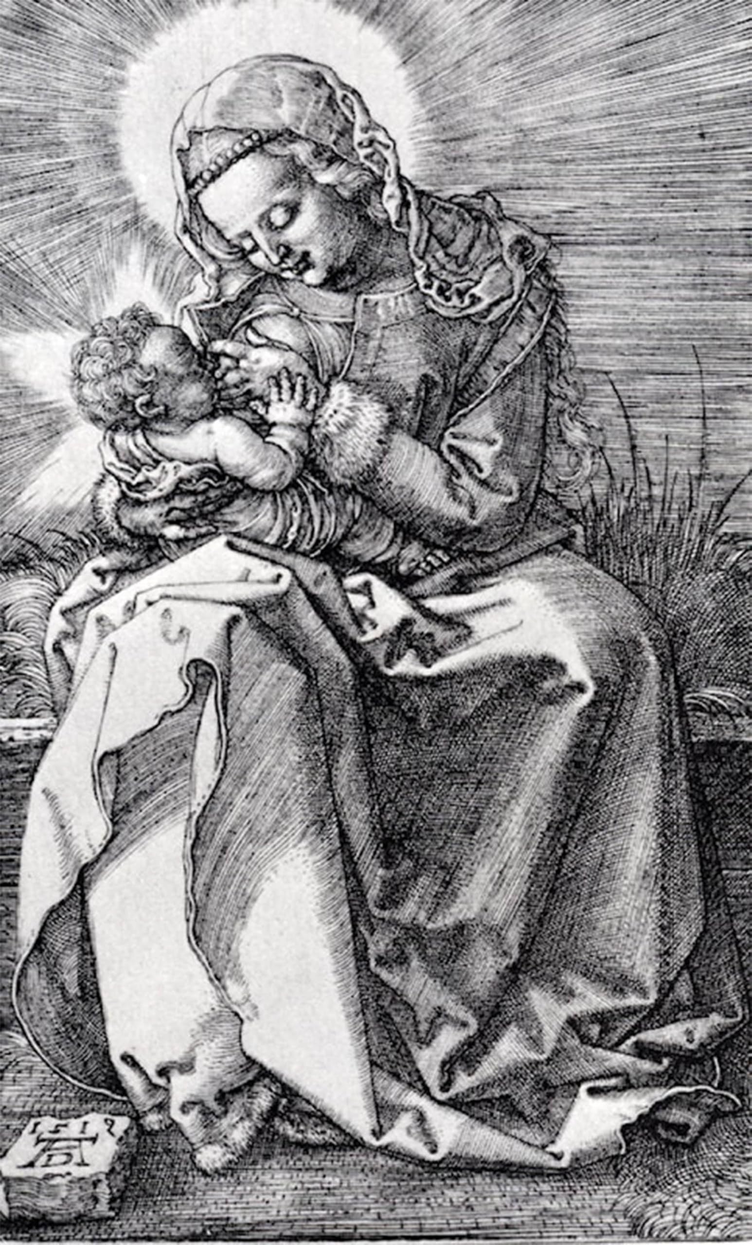 Tableau Albrecht Dürer Dame qui allaite impression de qualité