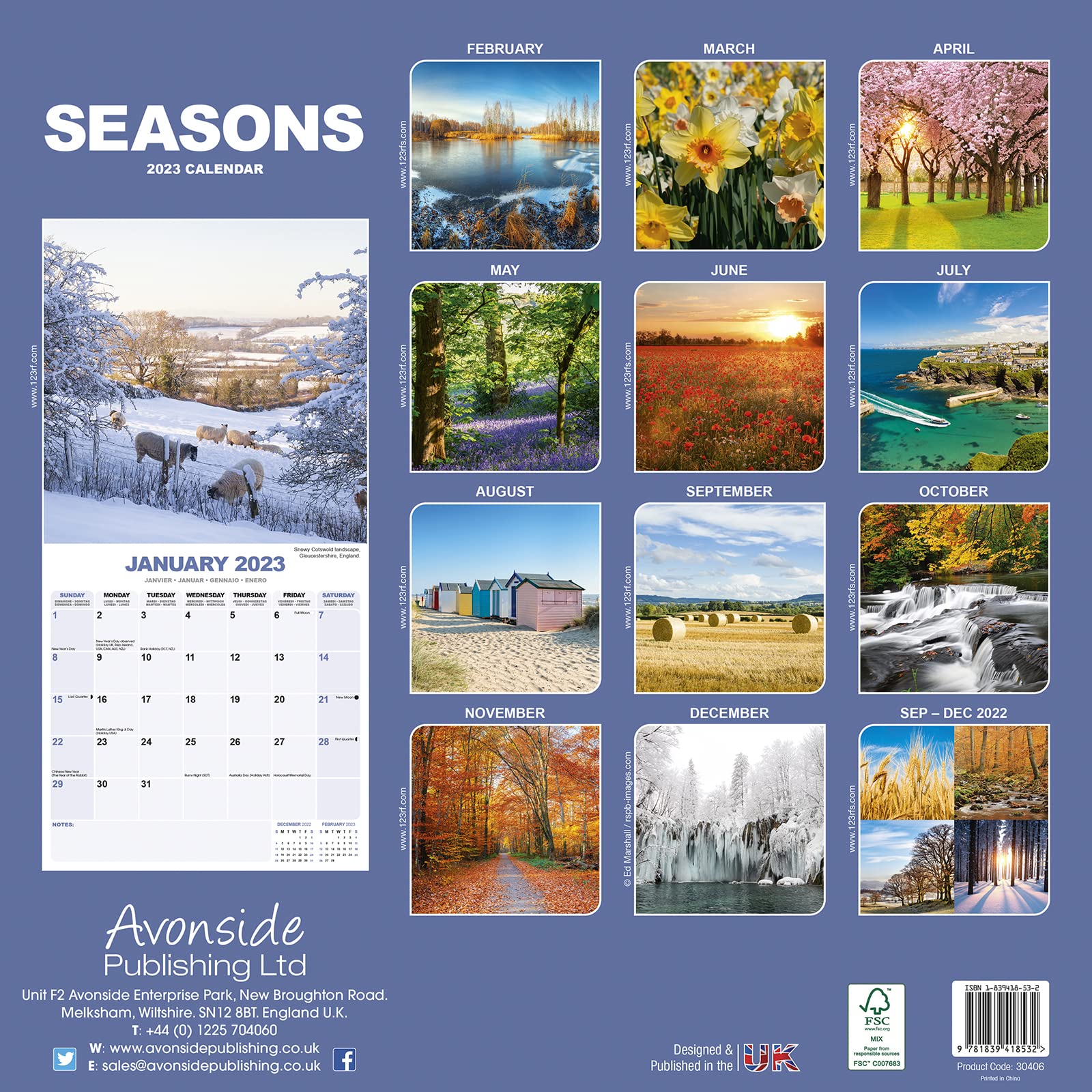 Seasons 2023 Wall Calendar