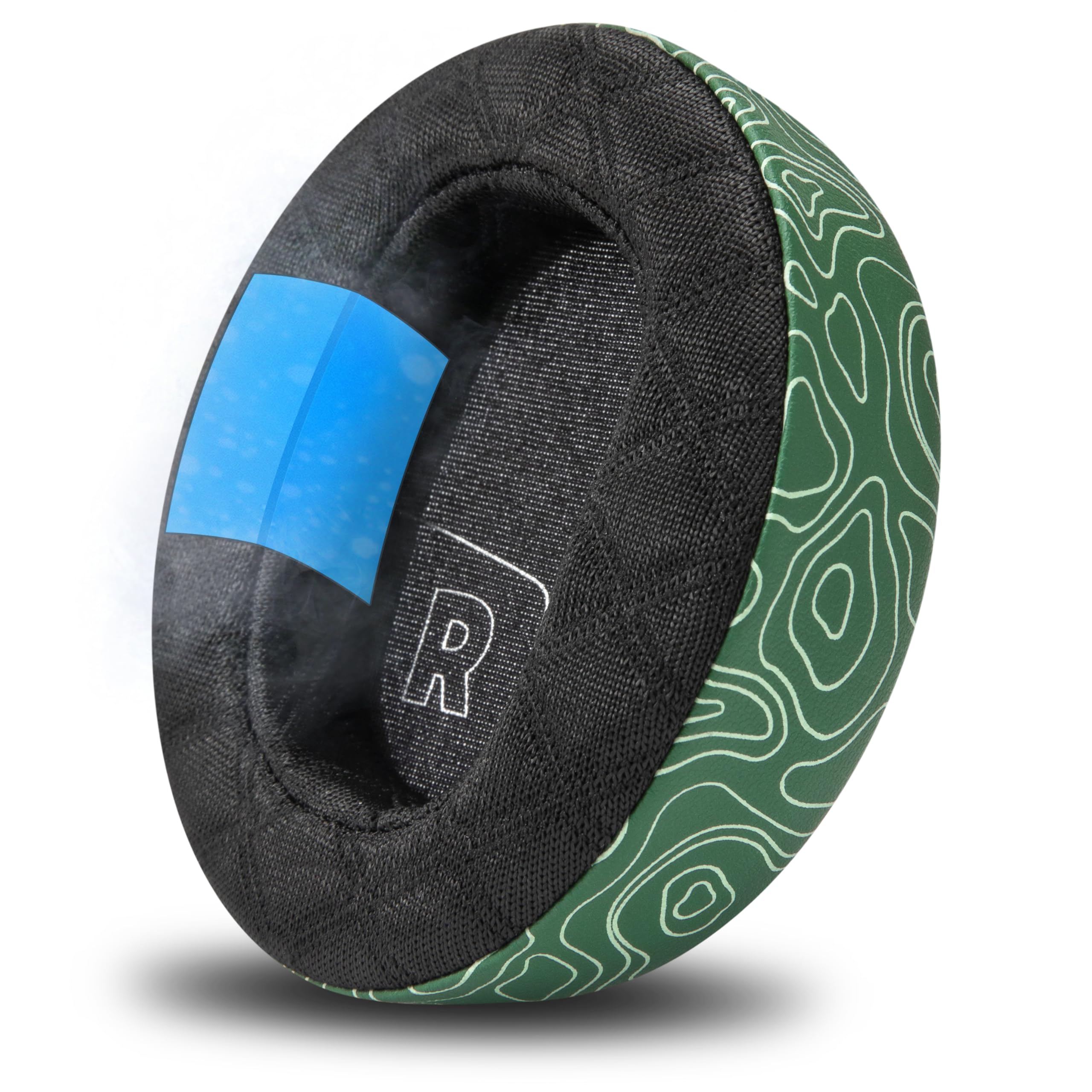 WC Mod Kit Maxwell 2 - Almohadillas de Gel refrescante + Diadema de Silicona Extra Ancha + Placas de Altavoz magnéticas Compatible con Audeze Maxwell 2 de Wicked Cushions | Marea Esmeralda