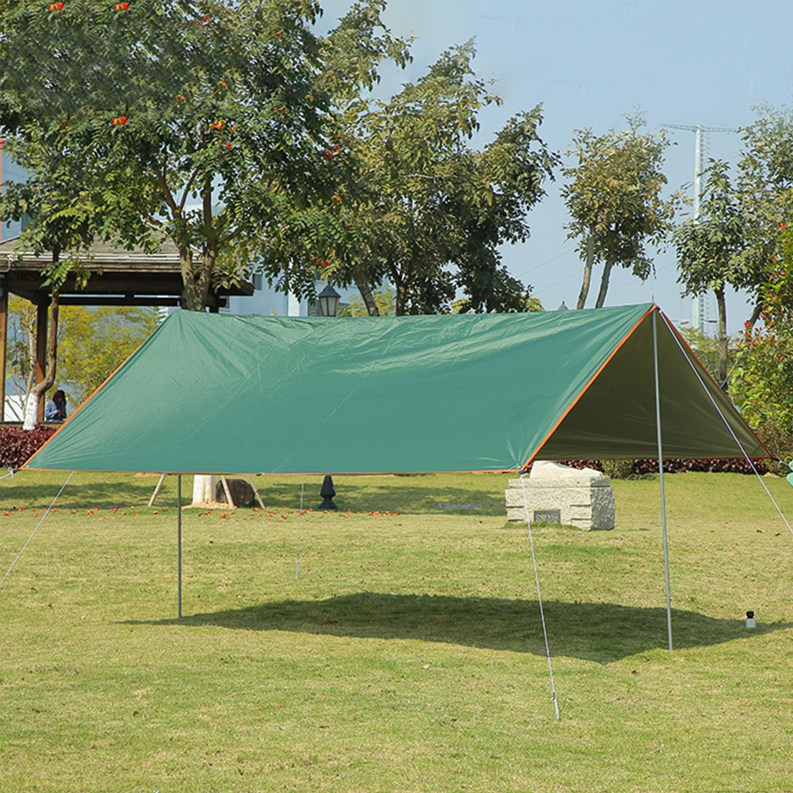 Zelt, Sonnensegel, Sonnenschirm Balkon, Tarp for Outdoor Camping Park Lawn – Stangen und Zubehör Nicht im Lieferumfang Enthalten (Color : B, Size : 3 * 3m/9.8 * 9.8ft) Sport & Freizeit
