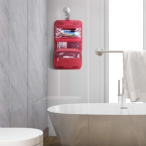 Miniatura 5 de VOCUS Neceser colgante para hombres y mujeres, de viaje, portátil, artículos de tocador, bolsas de almacenamiento, impermeables, cosméticos,