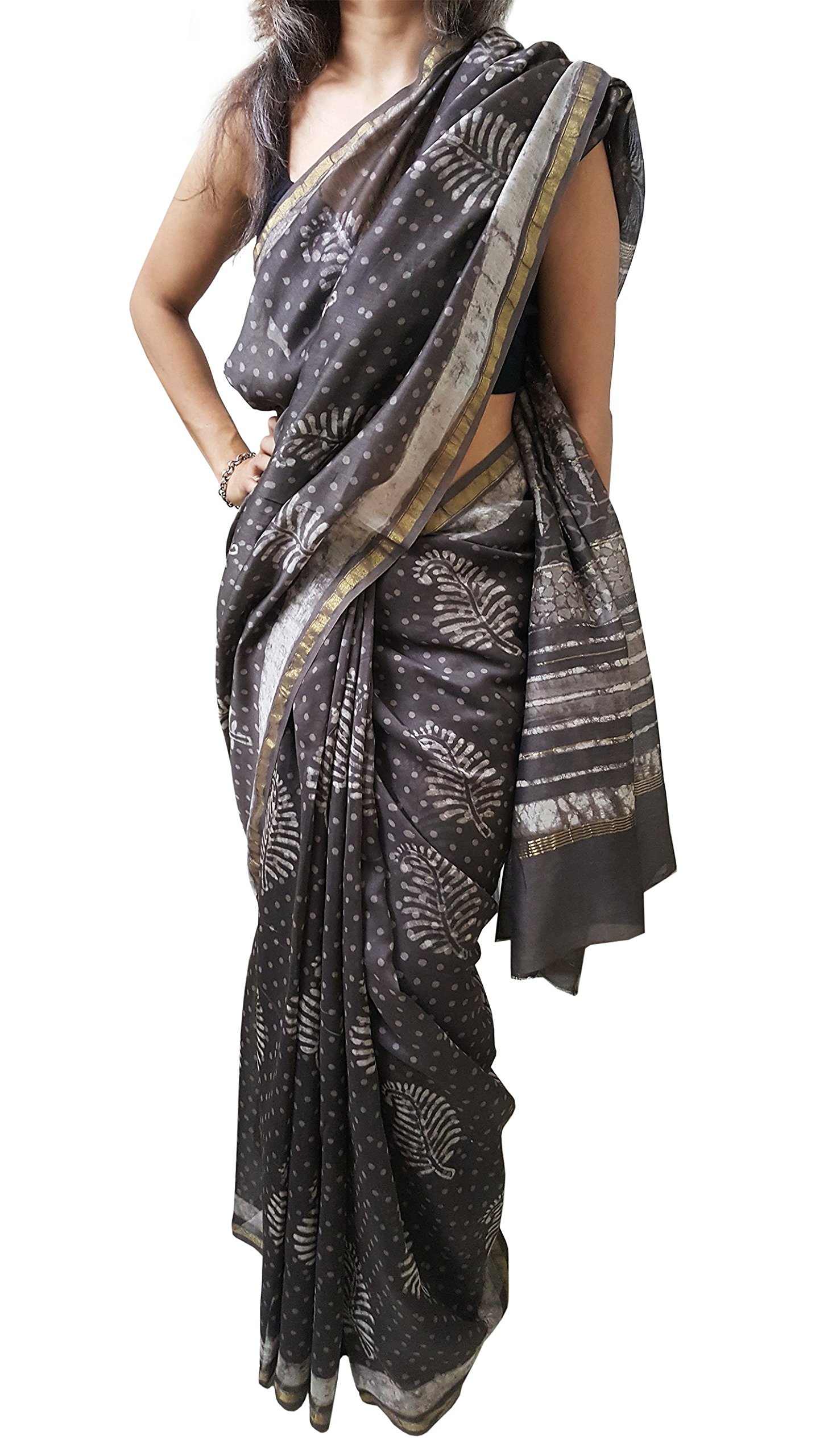 Mehrunnisa BAGRU MAHESHWARI Cotton Silk Saree with Blouse Piece from Jaipur