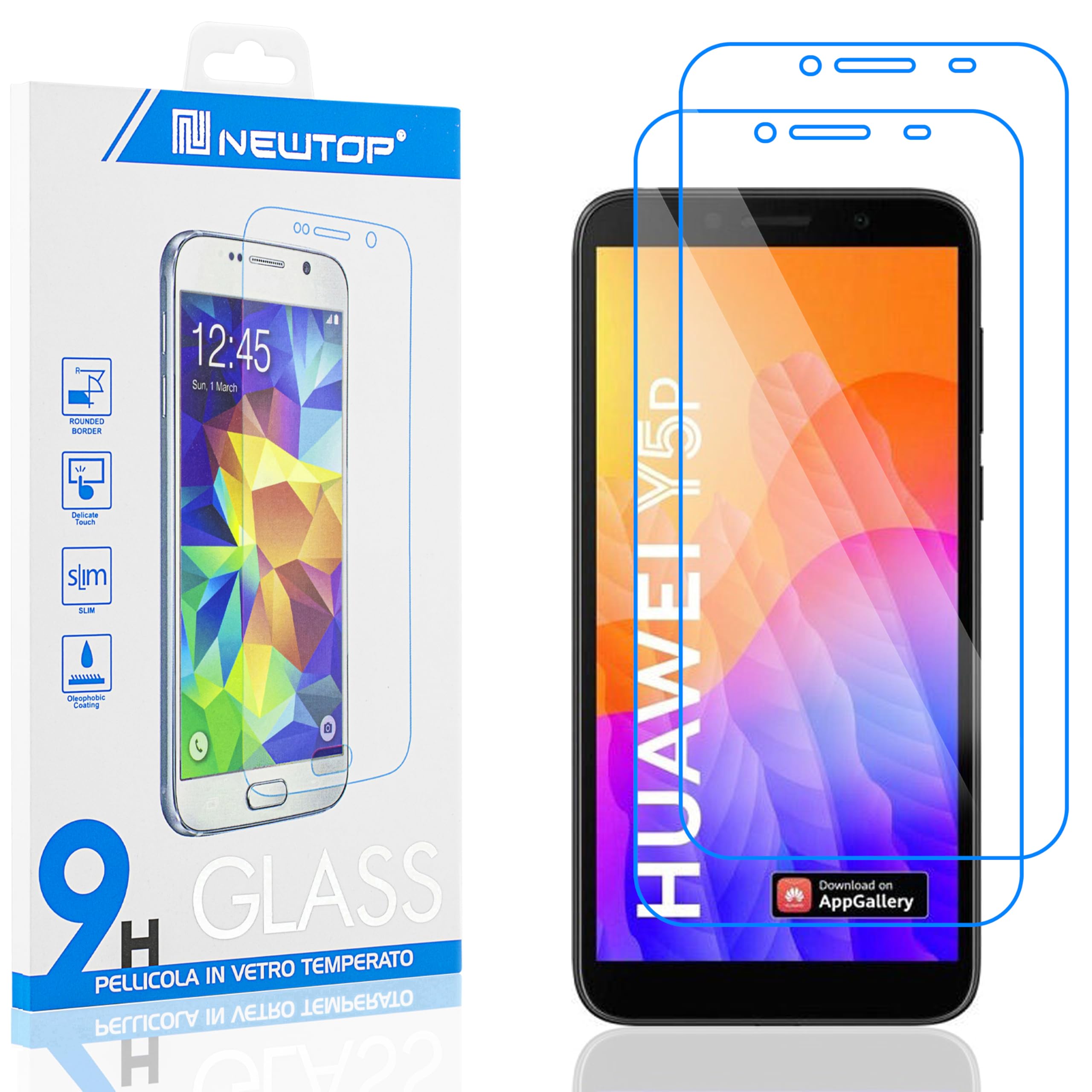 N NEWTOP Pellicola Compatibile con Vivo Y70 / V20 Se, GLASS