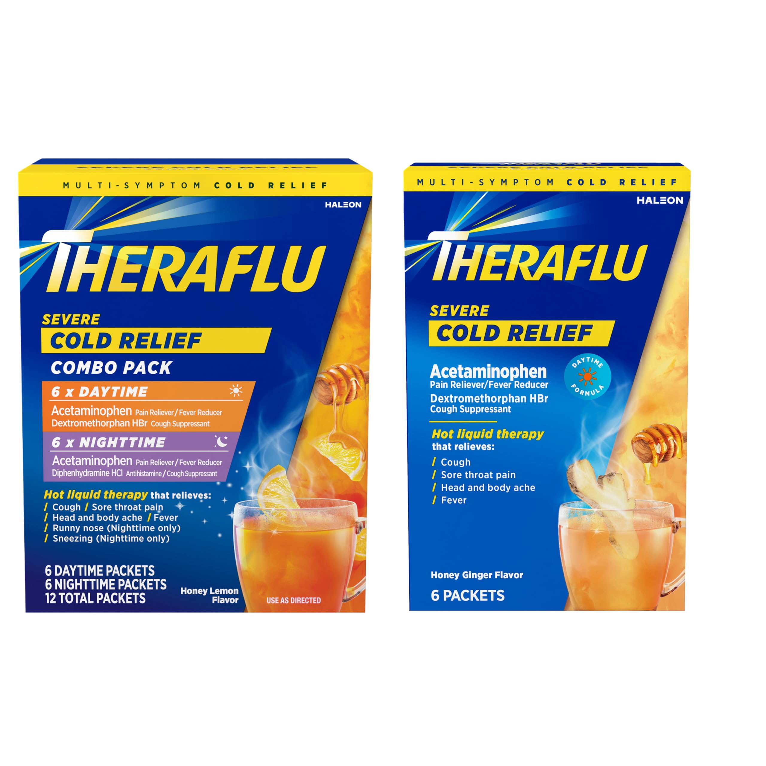 Theraflu Severe Cold Relief Hot Liquid Powder Combo