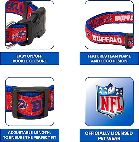 Miniatura 30 de Pets First Collar para perro de la NFL 32 equipos NFL disponibles en 4 tamaños. Collar de PET NFL resistente, fuerte y duradero. Equipo de fútbol