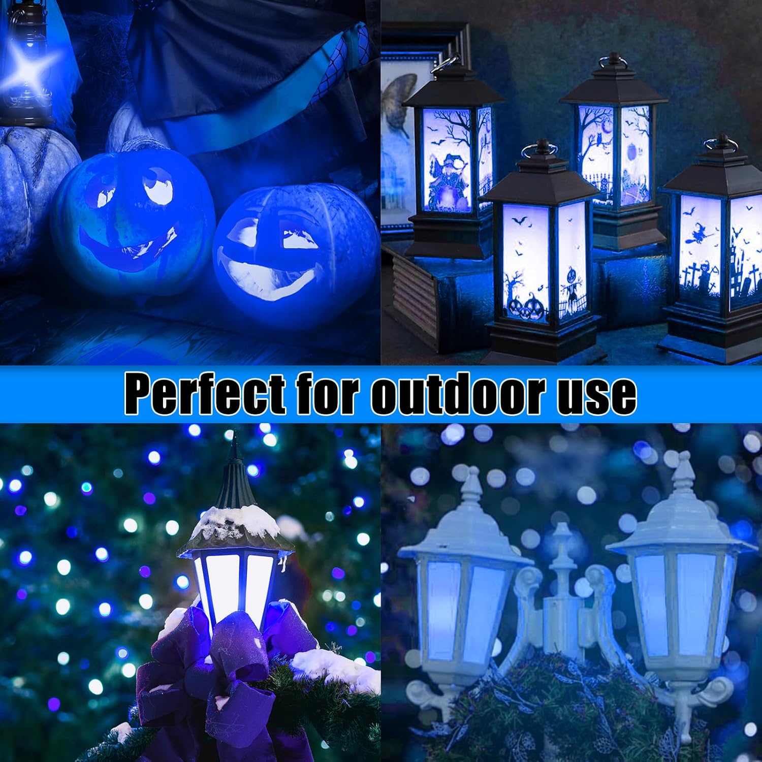 Bestview LED Flame Effect Light Bulbs,4 Modes Smart E26/E27 Base Flickering Fire Light Bulbs with for Halloween, Christmas, Party, Porch, Indoor&Outdoor Home Decoration Lighting (Blue 2 Pack)