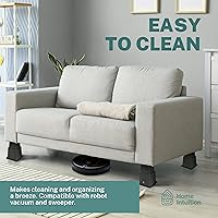 Vista 3 de Home Intuition Elevadores de cama ajustables resistentes de 3, 5 u 8 pulgadas, paquete de 4 (negro con USB)