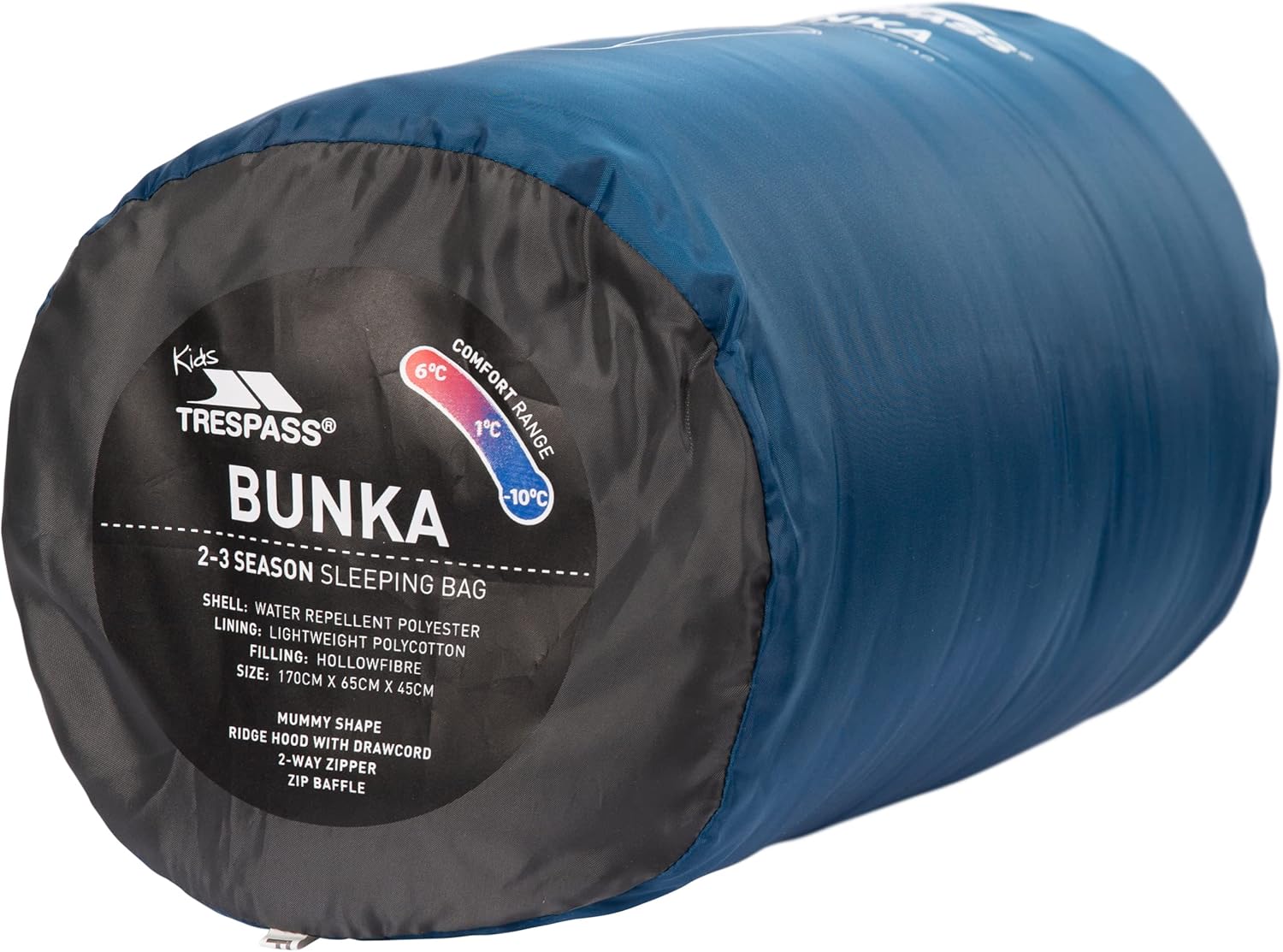 Trespass Childrens/Kids Bunka Sleeping Bag (One Size) (Rich Teal)