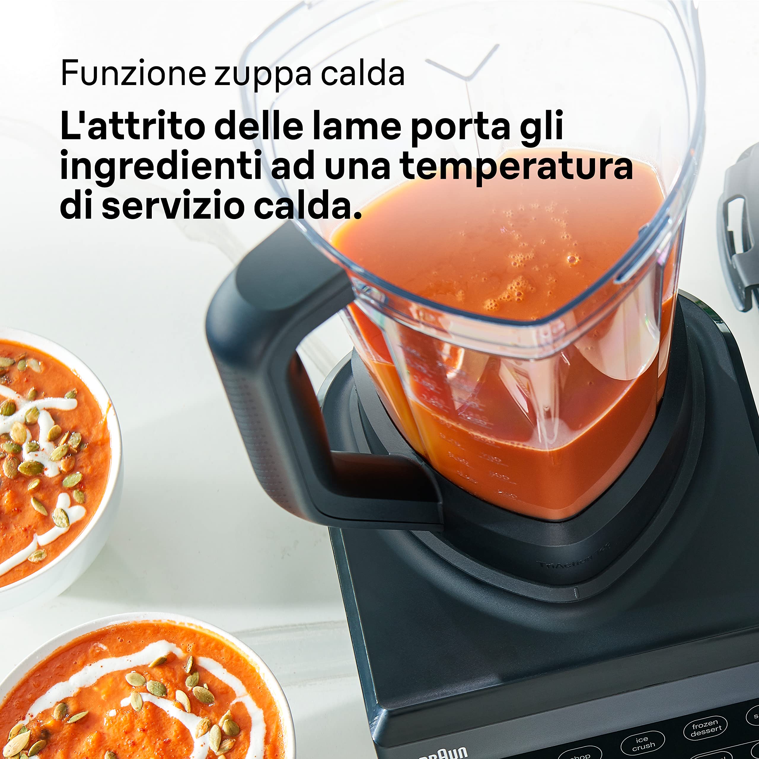 Braun Frullatore PowerBlend 9 JB9040BK, Frullatore Elettrico con Esclusiva Caraffa Triangolare, 10 Impostazioni di Velocità Manuali Più Pulse, Motore da 1600 W, Facile da Pulire, Nero