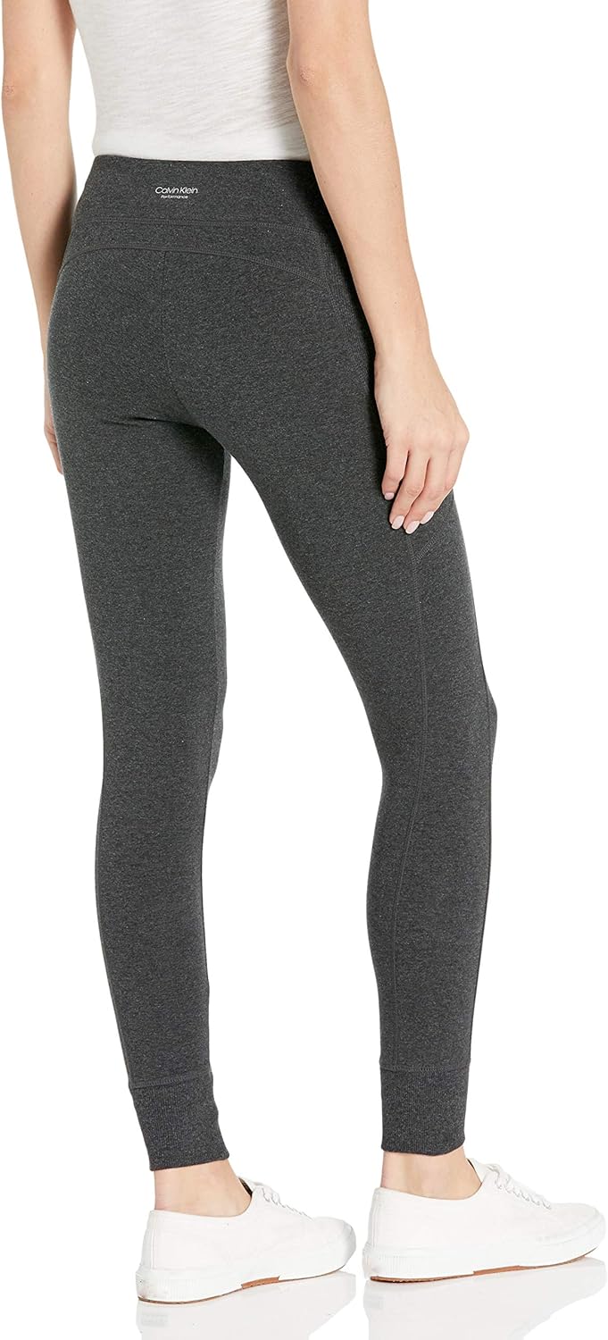 Calvin Klein Women's Premium Performance Double Waistband Moisture Wicking Legging (Standard and Plus) - Image 2
