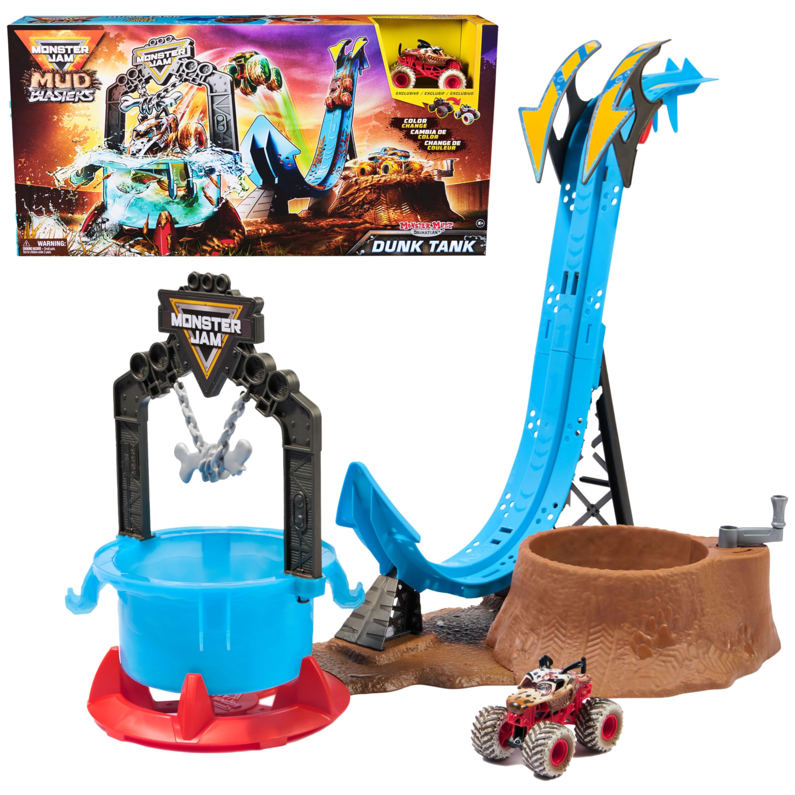 Monster Jam Mud Blasters, Monster Mutt Dalmatian Dunk Tank Playset