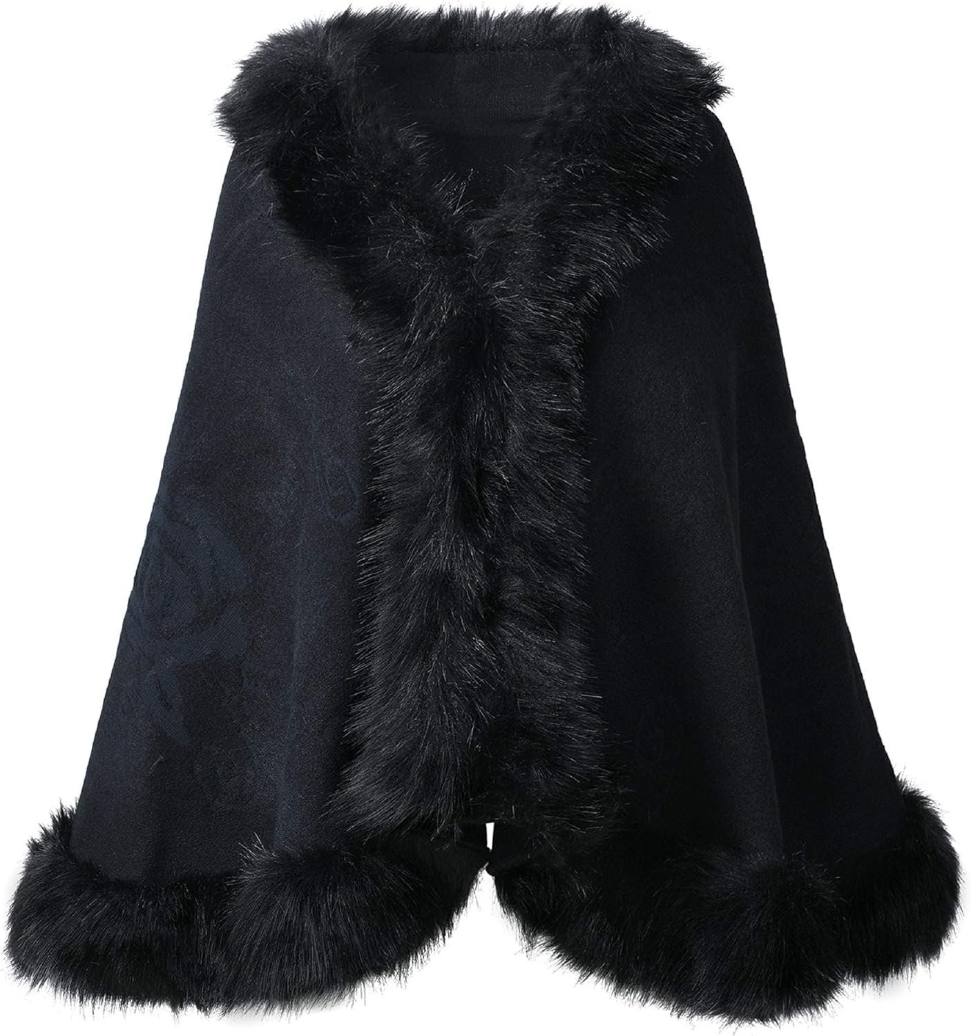 Obosoyo Women's Pashmina Shawl Cloak Cape Shawls and Wraps for Evening Dresses Shawl Wrap Cape Bridal Wedding Party Winter - Image 7