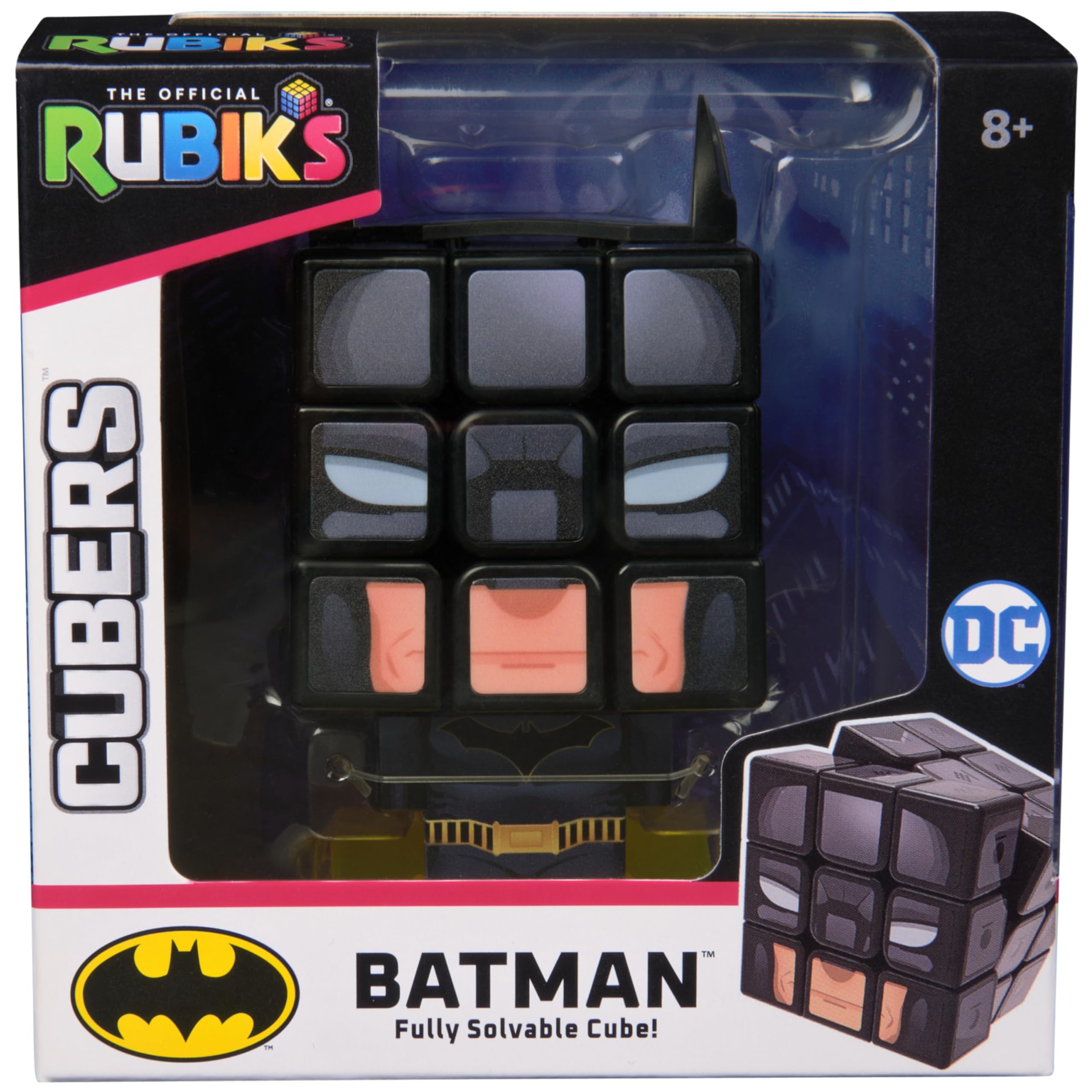 Rubik’s Cube Batman Cuber, Problem-Solving Challenging Brain Teaser Collectible Batman Fidget Toy, for Adults & Kids Ages 8+