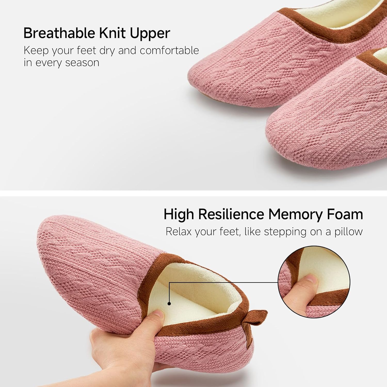 Chantomoo Womens Slippers Soft Sole Indoor Memory Foam Loafer Slippers - Image 5