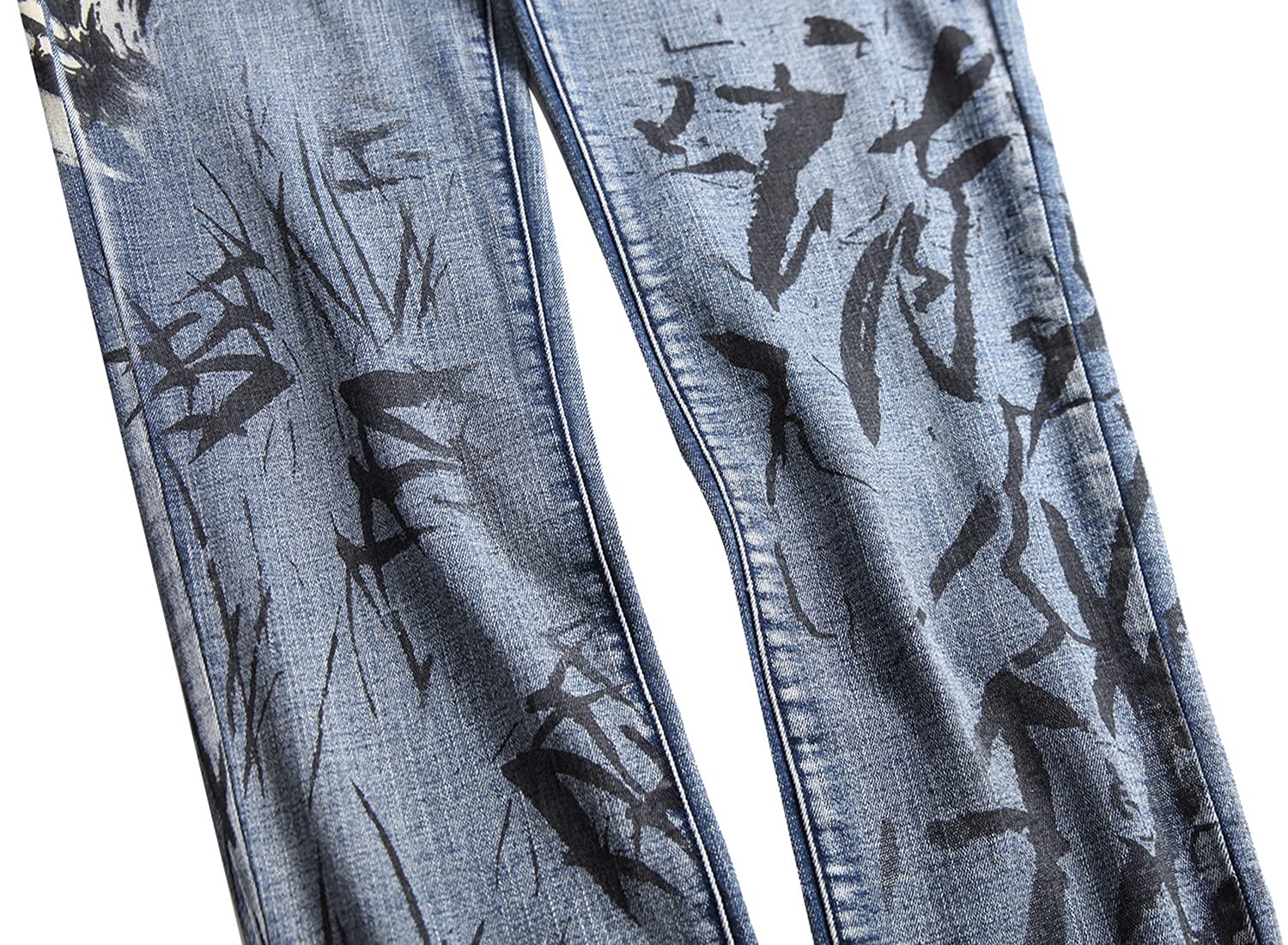 Jeans Pantalon 3D-Bedruckte Stretchjeans Für Herren Mit Personalisierten Mustern Trendige Lässige Schmal Geschnittene Jeanshose Für Herren