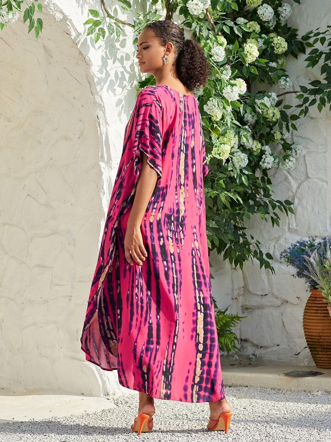 Kaftan for Women Plus Size Bathing Suit Cover up Batwing Dress Loose fit Moroccan Caftan mumu Dresses for Women - Image 8