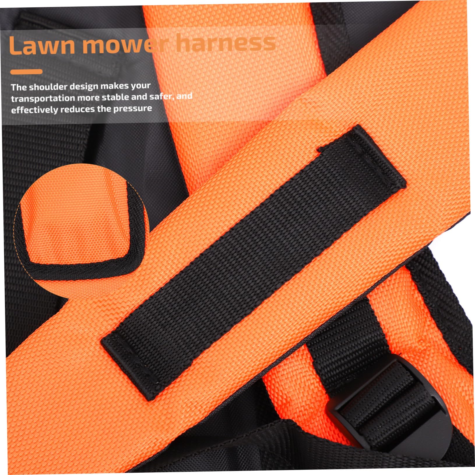 Gatuida 2piezas Correas Dobles para Cortacésped Arnés Acolchado Hombro Cinturón Práctico para Desbrozadora Uso Cómodo Jardinería