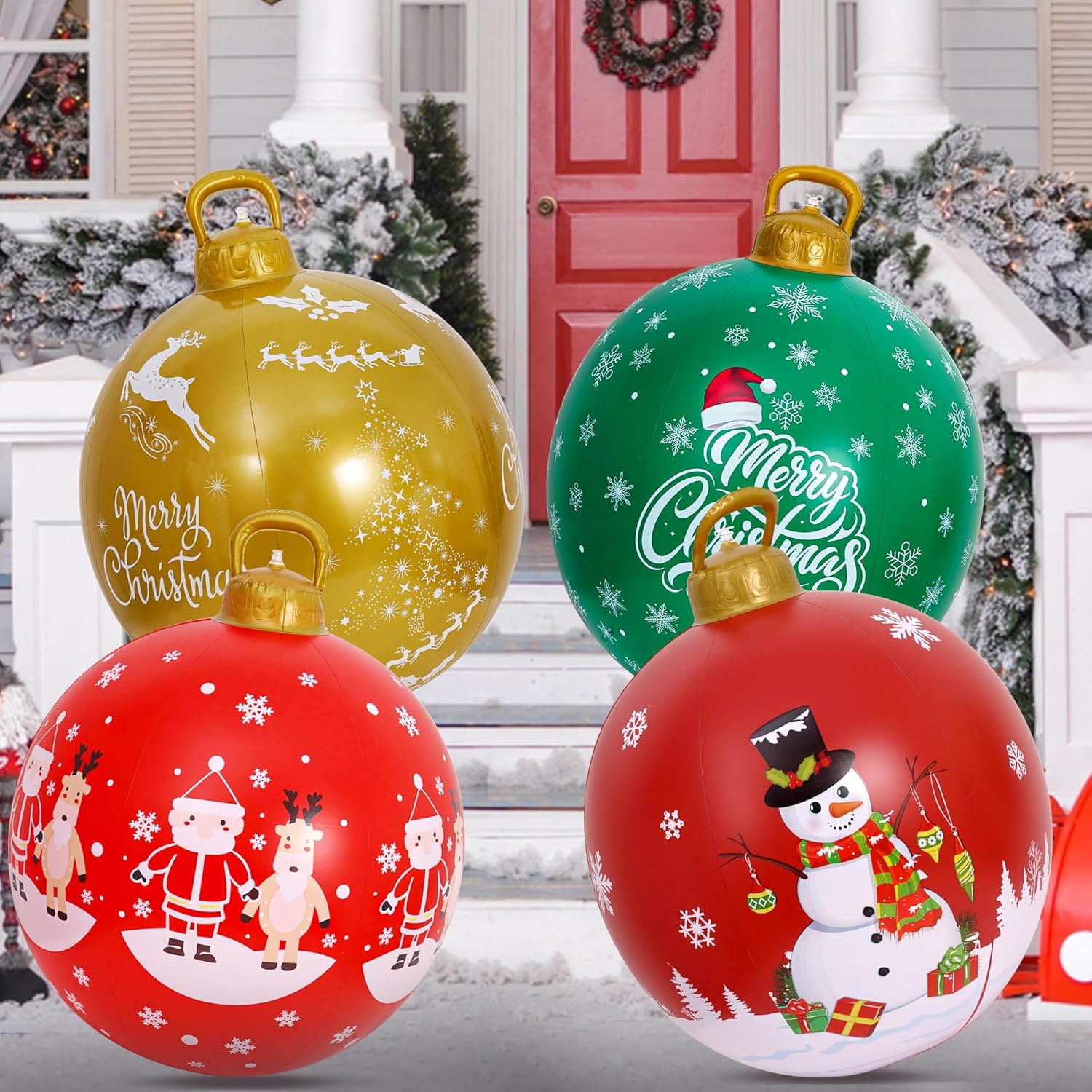 HYRIXDIRECT Inflatable Christmas Balls