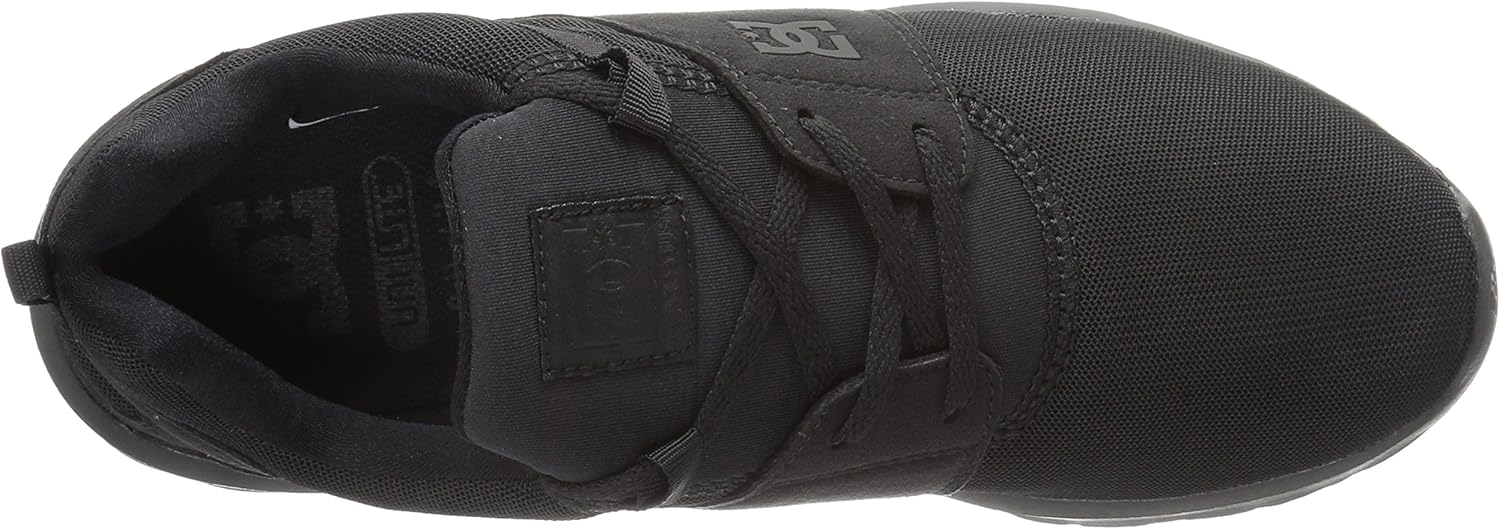 DC Men's Heathrow Casual Skate Shoe 4 Black/Black/Black